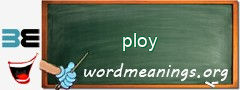 WordMeaning blackboard for ploy